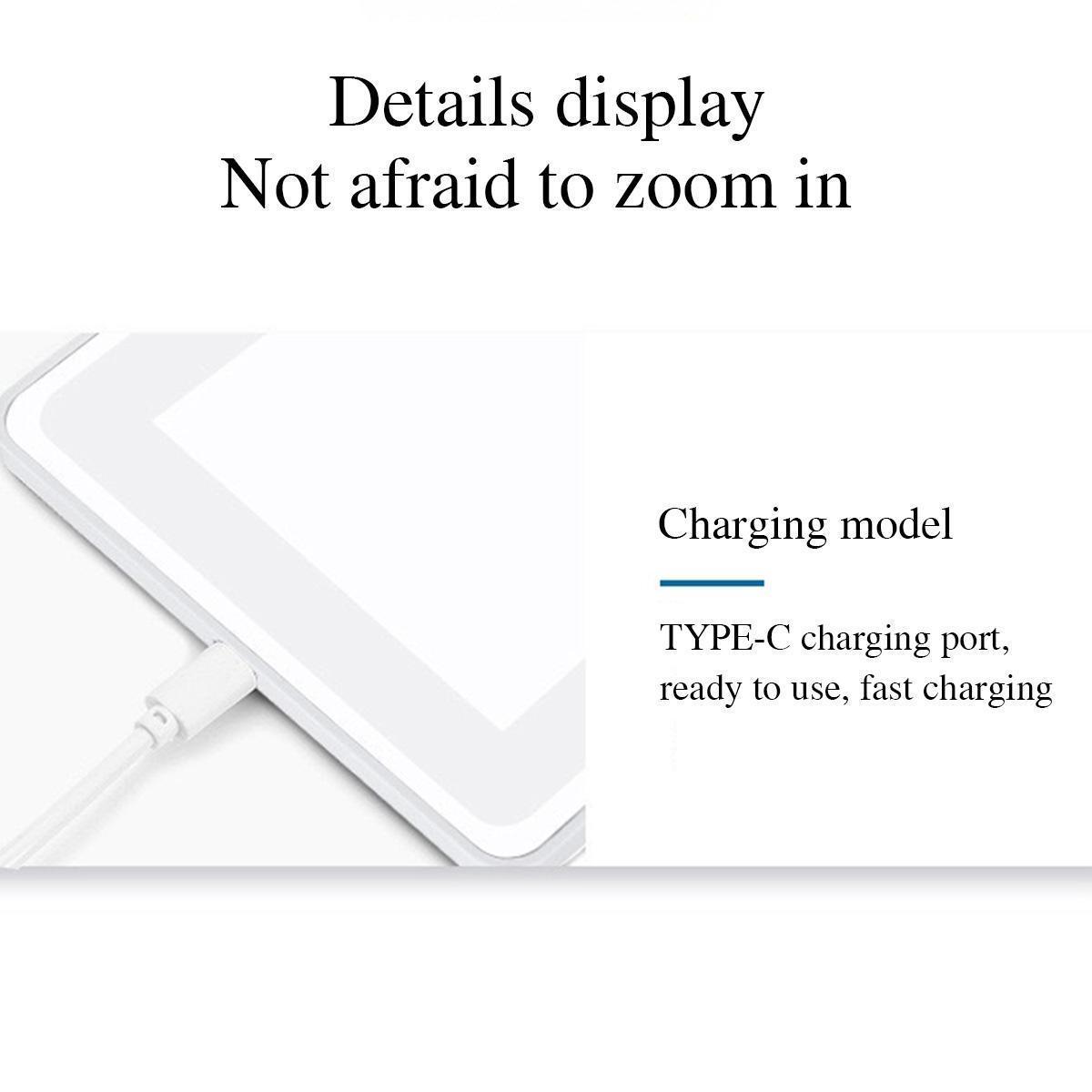 LED Touch Screen Car Visor Mirror – Adjustable Brightness HD Vanity Mirror, Rechargeable Auto Interior Makeup Mirror, Girly Car Accessories for Women