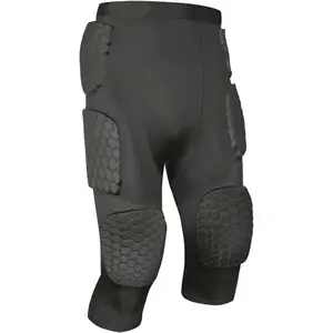 Padded Compression Shorts with 5-Pad Hip Protection Hip Thigh Protector Girdle Football Pants