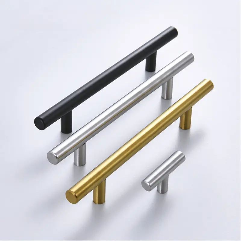 12/24 stainless steel handles, multiple sizes available, long bar door handles, cabinet door handles, wardrobe door handles, drawer handles, T-bar handles tray handles, furniture hardware accessories, modern minimalist style, screws included