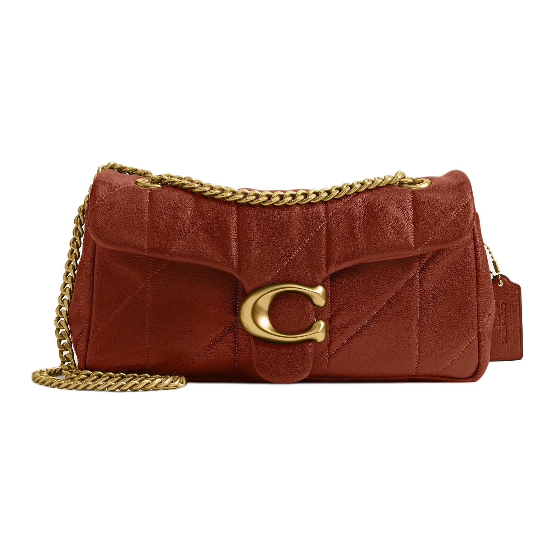 COACH Tabby 26 Quilted Classic Hardware Satchel Handbag for Women in Pecan Leather