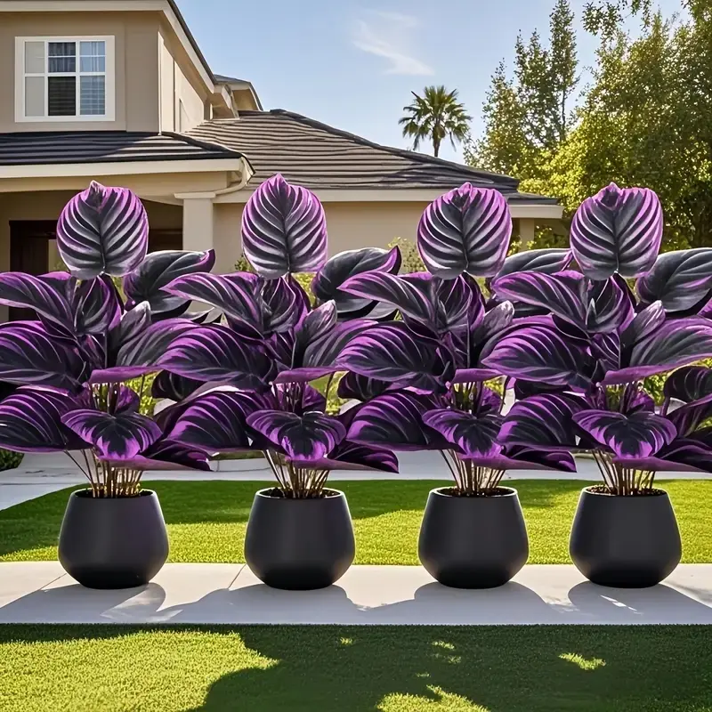 4 Sets Large Outdoor Combo, 48 Big Four-Season Leaves, Perfect for Home Decor, Garden, Wedding, Christmas, Fake Flowers Outdoor
