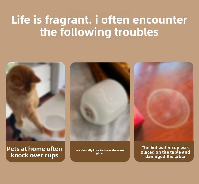 Adjustable Height Cup Holder - Reinforced Base for Coffee, Milk Tea & Beverages