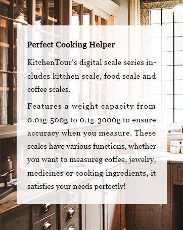 KitchenTour Coffee Scale with Timer 3kg/0.1g High Precision Pour Over Drip Espresso Scale with Back-Lit LCD Display (Batteries Included)