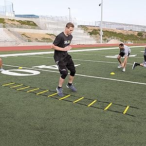 Speed and Agility Ladder - Training Equipment for Athletes - Improve Coordination, Footwork, and Quickness - Ideal for Soccer, Football, and Fitness Workouts