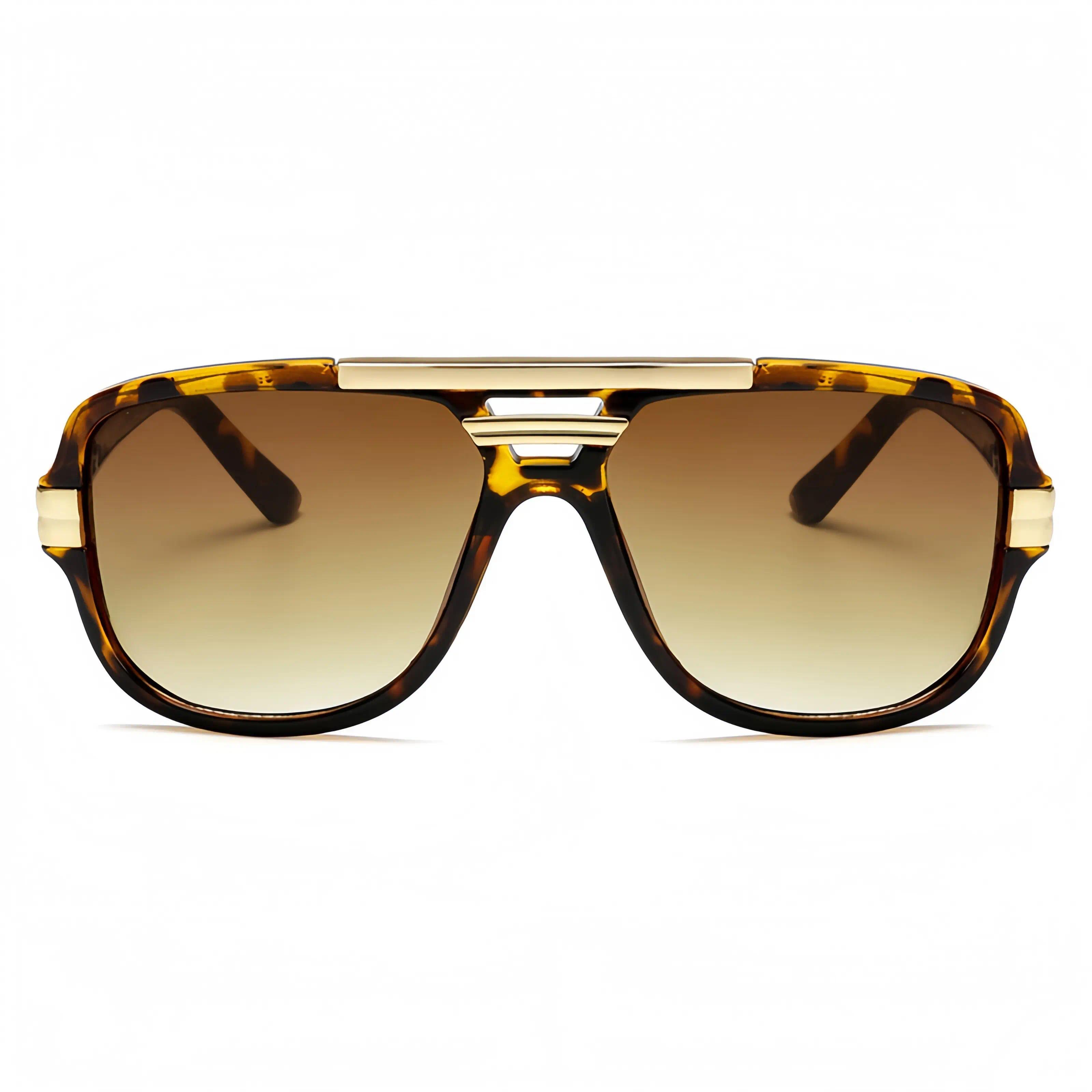 2/1-Pack Men's Vintage Oversized Square Sunglasses, Polarized Windproof Eyewear, Retro Large Frame Fashion Shades Perfect for Beach Trips, Driving, Street Style & Daily Casual Wear