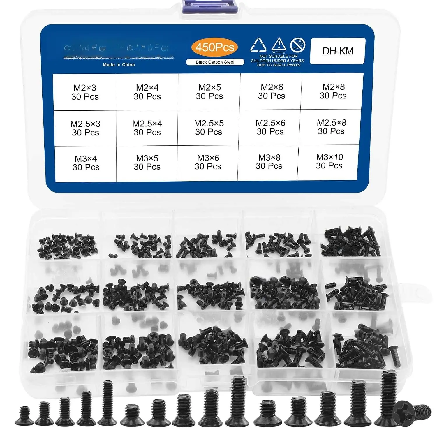 Laptop  Screw Kit, M2 M2.5 M3 Countersunk Flat  Phillips Mini Screws Set,  Part  Repair Accessories |   Screws, Repair Screws,  Notebook Screw, Carbon Steel, for Many Types of Computers, Flat
