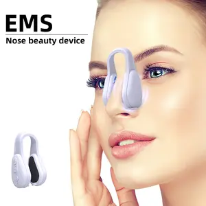 EMS Microcurrent Nose Shaper Clip, 5 Adjustable Intensity Levels, Portable Nose Massage Tool, & Options, Daily Facial Care