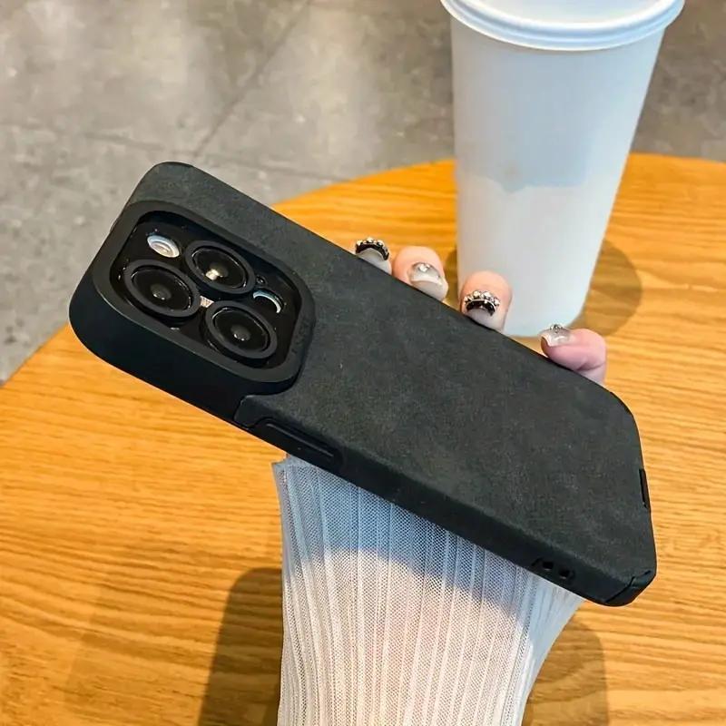 2026 New Fashion Luxurious Imitation Deer Skin Matte Phone Case, Soft Shockproof Cover for iPhone 17 Pro Max, 16, 15, 14 Plus, 13, 12 Pro Max