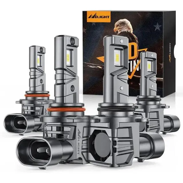 Nilight 9005/HB3 9006/HB4 LED Headlight Bulbs ES1 Series 160W 32000LM 6000K IP67 | 4 BULBS Vehicle  #FathersDayGift, Led Car Lights, High Lumen Headlight