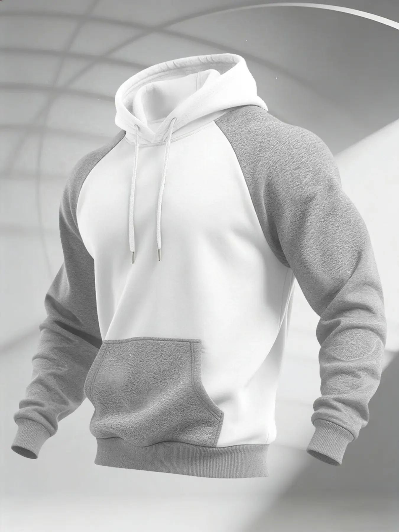 Men Raglan Sleeve Color Block Pullover Hoodie, Adjustable Drawstring Hood & Front Kangaroo Pocket Soft Loose Fit Sweatshirt For Workout Street Daily Casual Layering Outerwear Athletic Hoodie Pullover #RaglanHoodie #ColorBlockSweatshirt #StreetCasualHoody