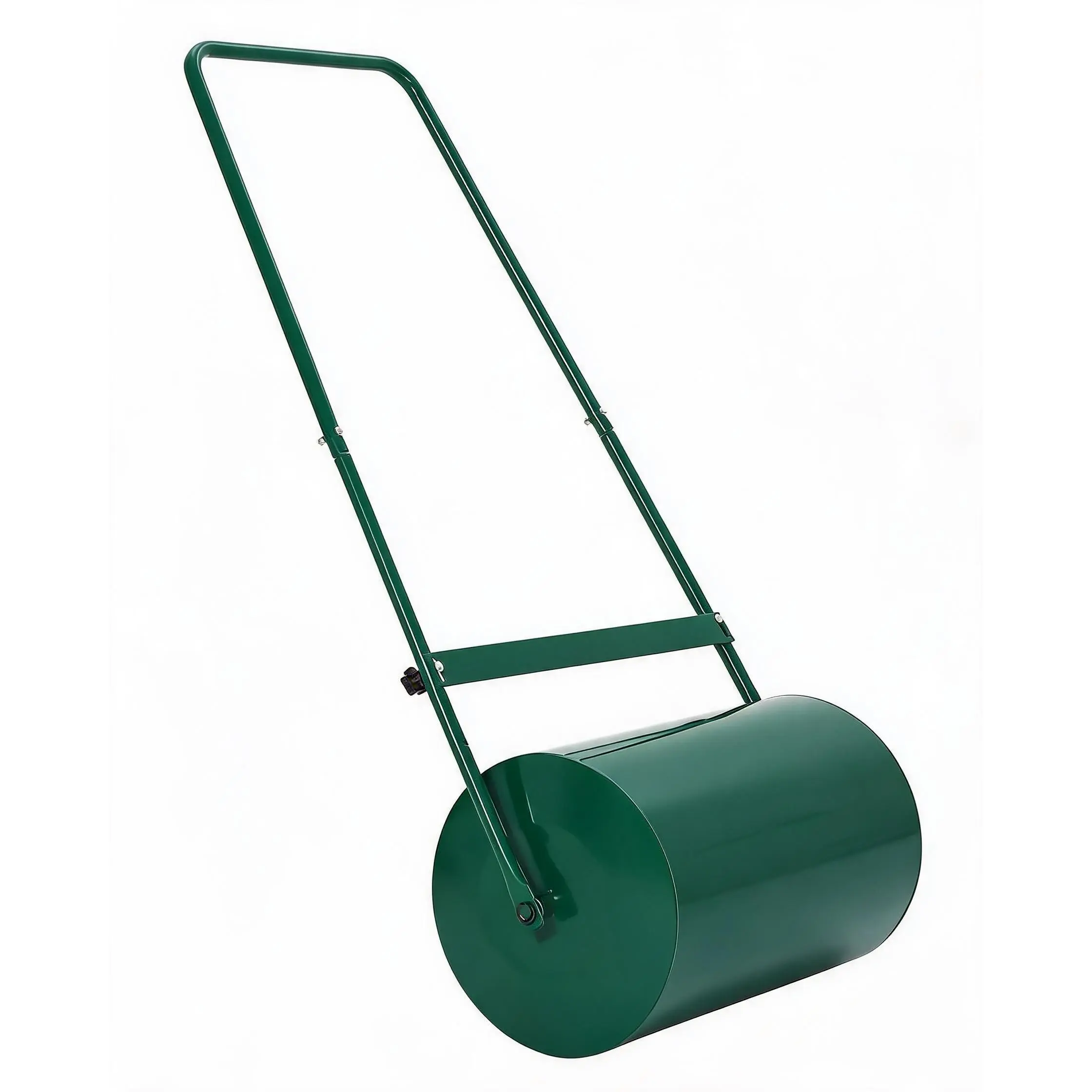 23" Heavy Duty Push & Tow Lawn Roller, 2-in-1 Steel Sod Roller & Spike Aerator, 13 Gal Water/Sand Filled Grass Flattener, U-Shaped Handle