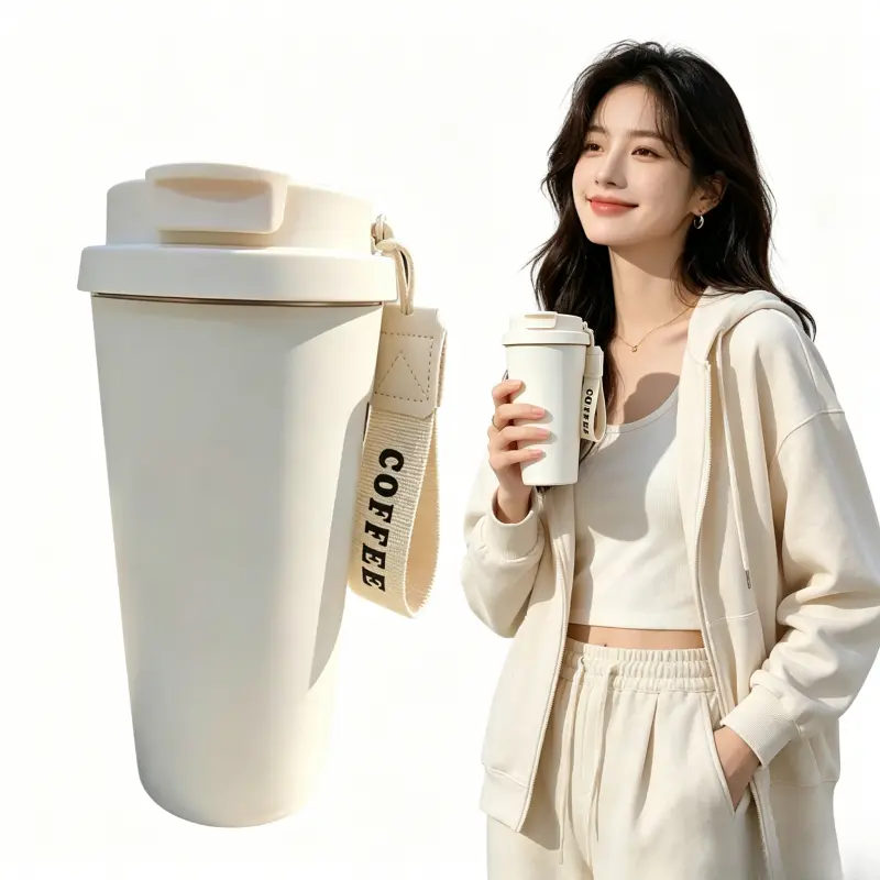 Rechargeable Smart Self-Stirring Tumbler - Stainless Steel Silent Protein Shaker, Reusable Mixing Sports Water Bottle with Temperature Display, Double Spout, Rotatable Flip Straw Lid for Outdoor Activities & Sports Enthusiasts, Reusable Mixing Sports Wate