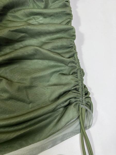 Two-piece Set Women's Solid Color Bikinis Set, Sexy Fashion Swim Top & Swimwear Set for Beach Holiday Vacation, Ladies Swimsuit for All Seasons, Ruched Swim Suits