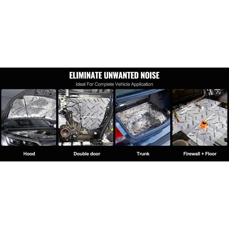 VEVOR Car Sound Deadening Mat, 50 mil 52 sqft Car Sound Dampening Material, Butyl Automotive Sound Deadener, Noise Insulation and Vibration Dampening Material for Car