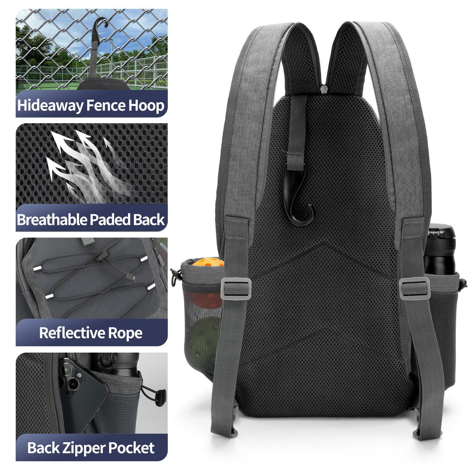 One bag. All your gear. Zero hassle.  Whether it’s tennis, badminton or pickleball – this cross-body bag organizes rackets & equipment with EASE.