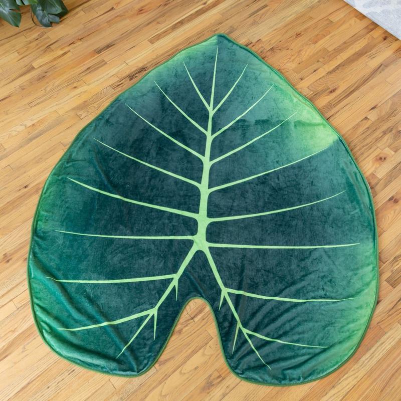 Novelty Leaf Design Flannel Blanket, 1 Count Soft Warm Durable Blanket for Home & Office, Machine Washable Blanket, Comfortable Blanket for Sofa, Bed & Couch #TOP PICKS