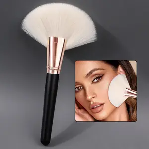 1 Pcs/ Extra Large Fan-shaped Makeup Brush - Soft Hair - Loose Powder Brush - Multi-functional Portable Cleaning Powder Brush