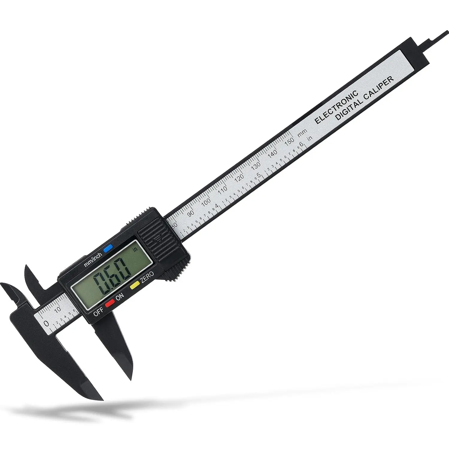 Digital Caliper, Calipers 0-6 Inch, Inch/mm Conversion, Large LCD | Caliper Measuring Tool, Auto-Off Feature, 4 Modes for Inside/Outside, Depth, Step; for DIY, Household Use, Jewelry, Hobby