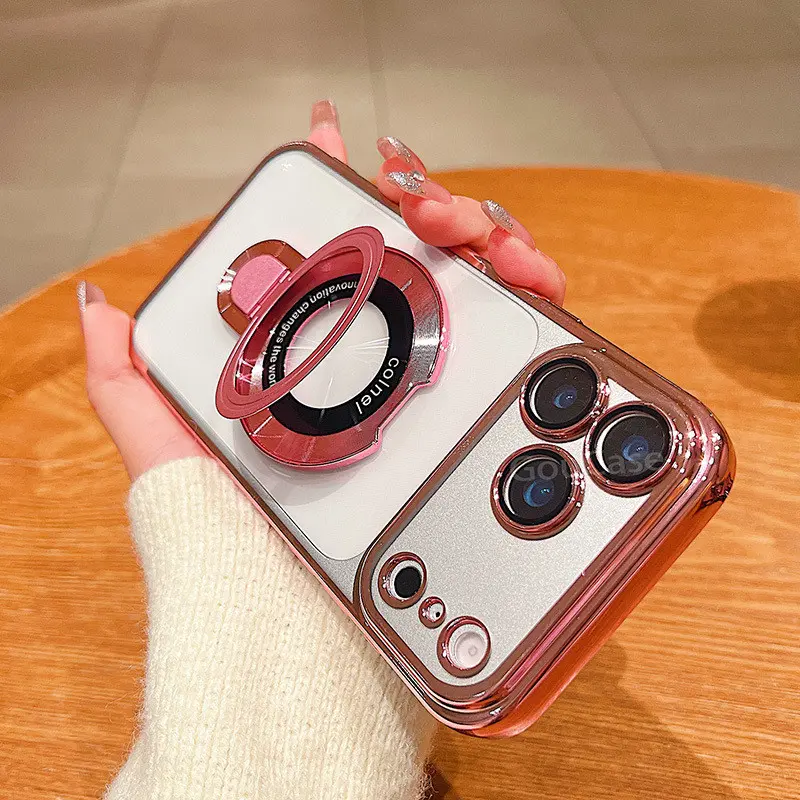 Shockproof Protective Case with Stand - Includes Anti-Shock Camera Lens Protector and Clear Back Cover - Phone Case Compatible with iPhone 17 16 15 14 13 12 11 Plus Pro Max