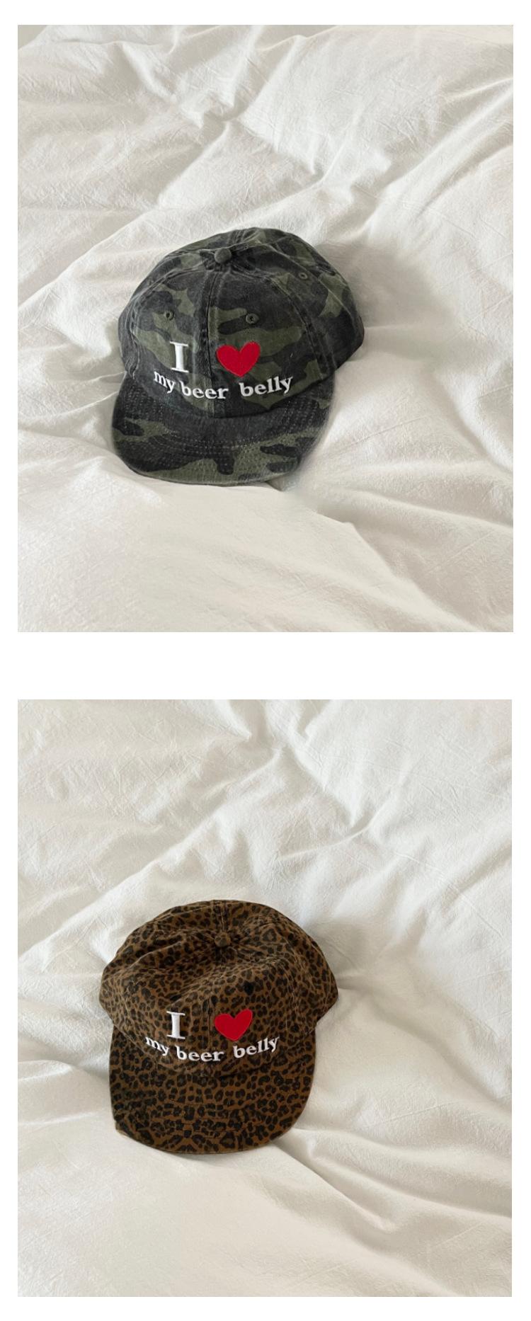 Embroidered Duckbill Cap Vintage Leopard Print Camouflage Flat Brim Soft Top Baseball Cap