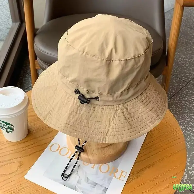 Unisex Waterproof Bucket Hat with Wide Brim, Packable Quick-Dry Sun Protection & Adjustable Chin Strap for a Secure Fit, Ideal for Hiking, Fishing & Travel, Cotton