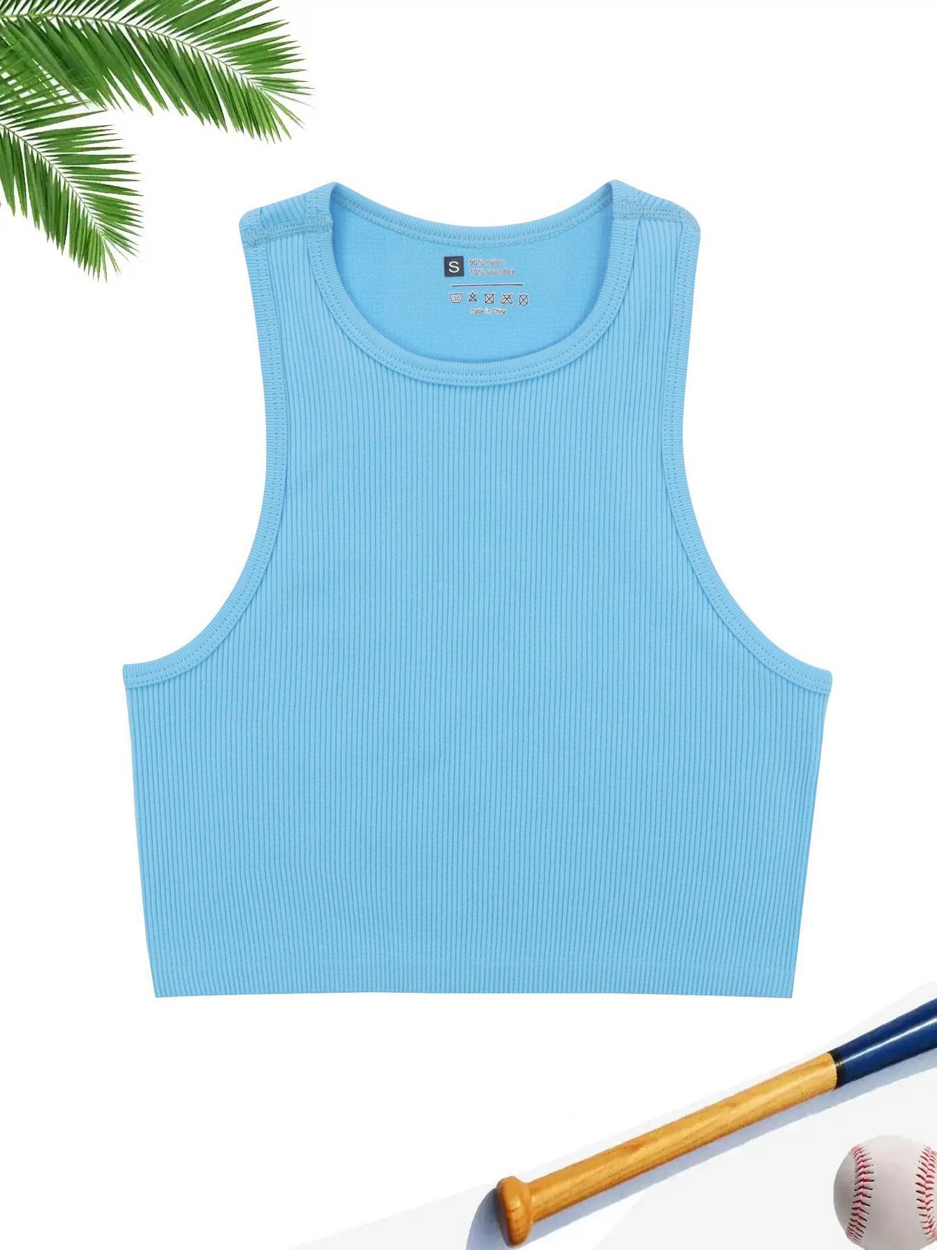 Women's Sleeveless Backless Vest, V-Neck Tie Front Design, Slim Fit, Cropped, Street Style, Athletic Gym Wear, Casual Daily, Indoor Outdoor, Womenswear
