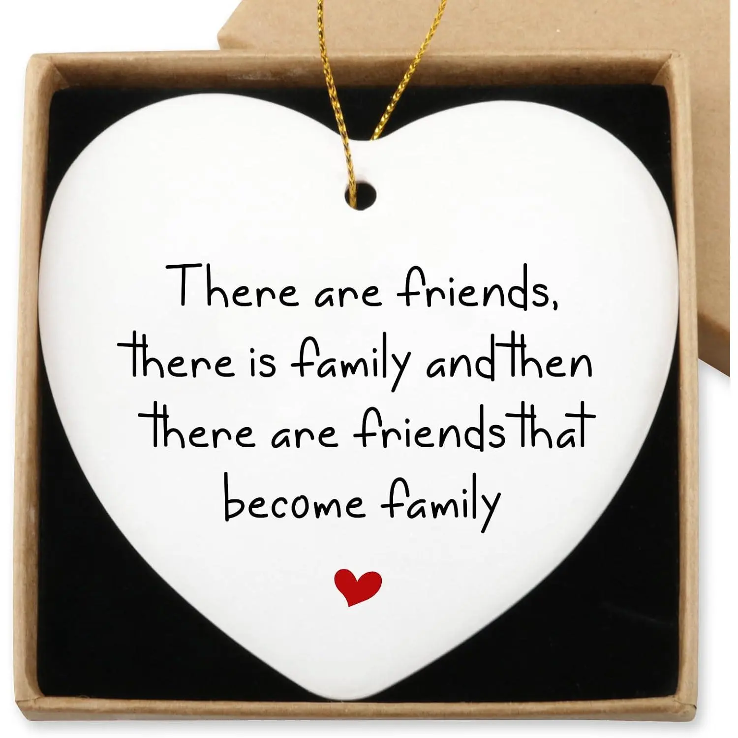 Friendship Gifts for Women  Ornament Ceramic Heart  There are  That Become Family   Birthday Gifts for Sister Bestie Coworker