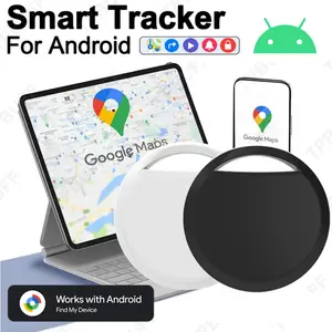 Smart Google Tracker, Android Smart Bluetooth Tracking Device, Key, Wallet, Luggage, Pet Item Finder, for Android Smartphone Locator Precise Positioning, Compatible with GoogleFind My Device" App, 1 Pack Black/White (Not Compatible with Apple Devices)