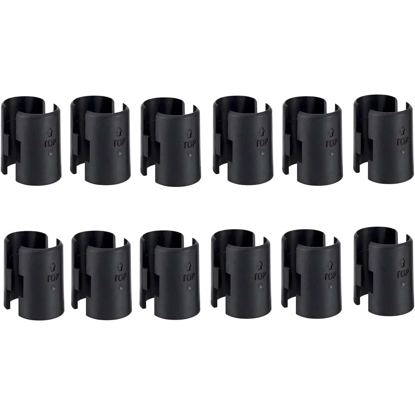 12 Pairs Wire Shelving Shelf Lock Clips for 3/4 Inch  - Shelving Sleeves Replacements for Wire Shelving System (3/4 Inch Dia)