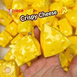 Mini Cheese Cube Stress Ball Squishy Fidget Toys Building Block Filling No Rebound Squeeze Toys Sensory Stress Relief Fidget Toy for Adult Anxiety Relief Toys
