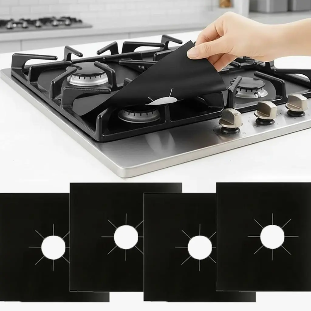 Reusable Stove Protector Pad, Oil-Resistant Scratch Guard, High-Temperature Oven Mat, Universal Gas Electric Stove Cover, Dishwasher Safe, Non-Slip Kitchen Counter Pad