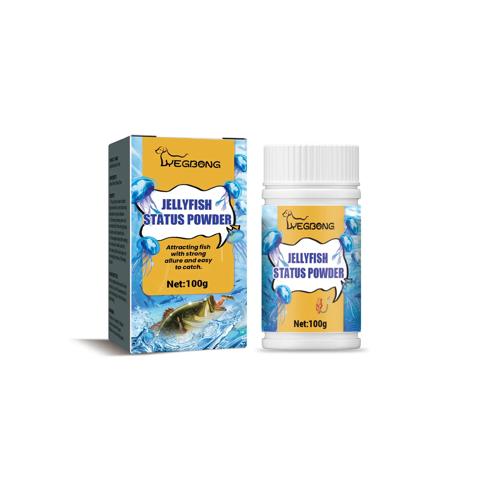 Yegbong Attractant, Fishing Bait, Fish Attractant, Lure Agent for Wild Fishing, Attractant for Crucian Carp and Tilapia