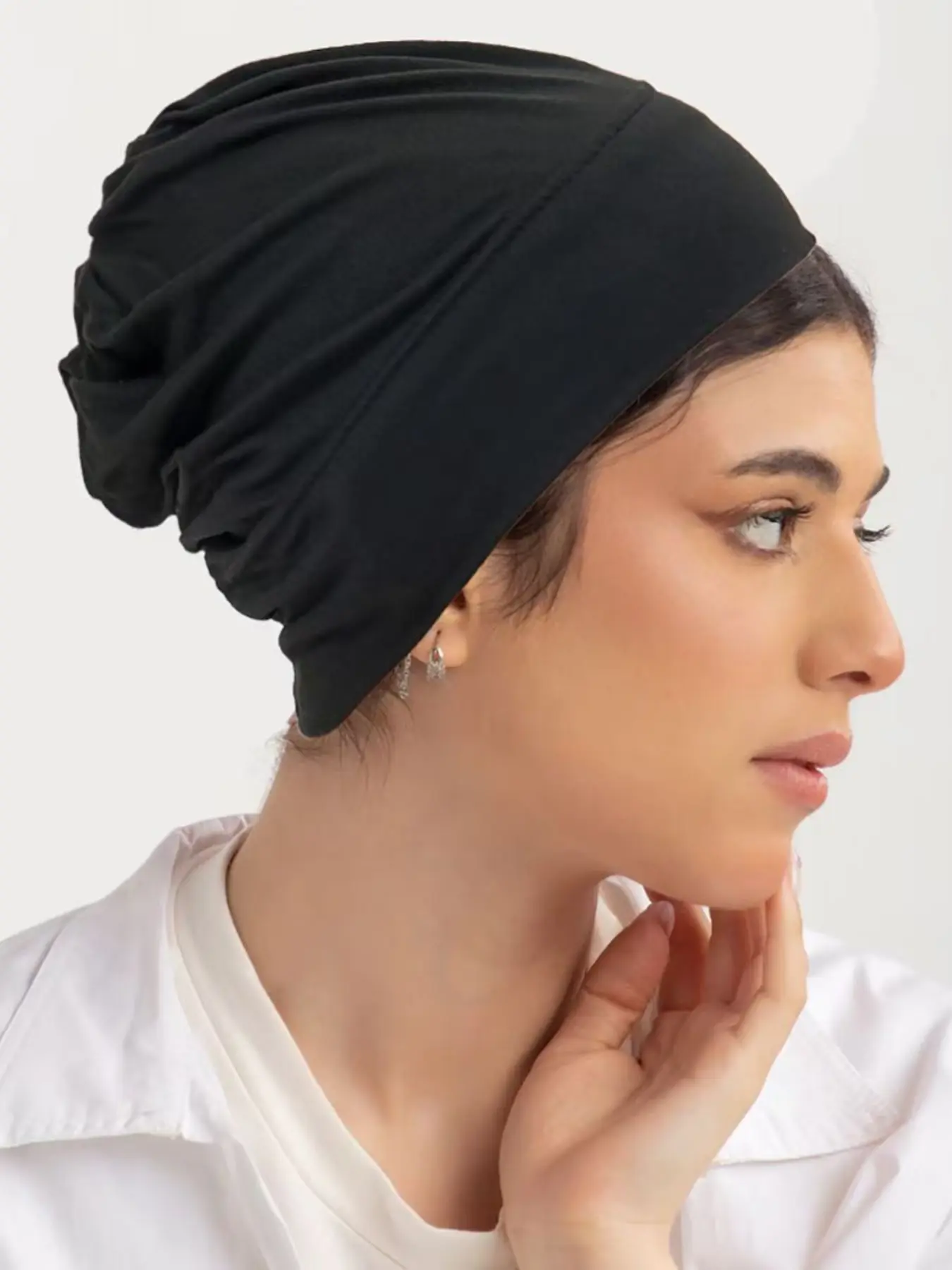 Muslim Solid Modal Undercap, Elastic Head Cover Chemotherapy Sleep Cap, Hijab Inner Hat, Multi-Color Available, Ready Stock