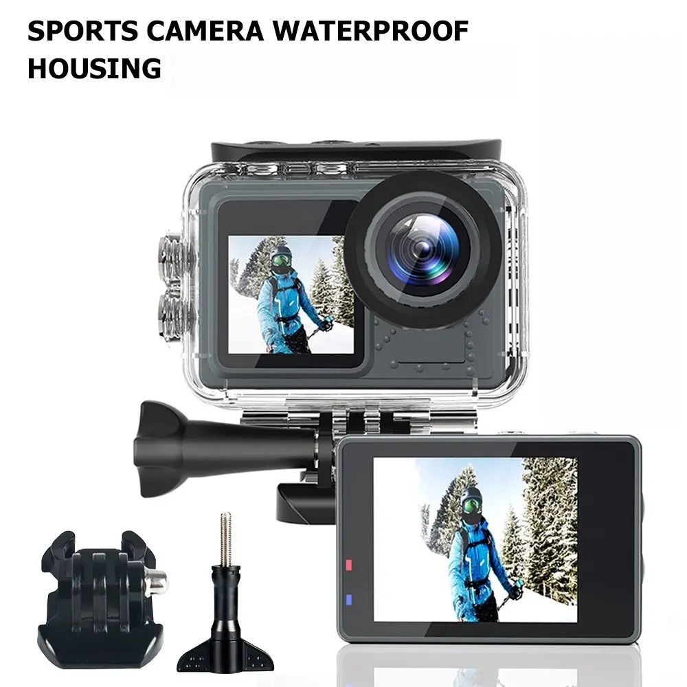 One-piece waterproof protection case for sports cameras, suitable for DJI Action5pro/5/4/3 sports cameras Photography. Compatible with camera accessories. Suitable for extreme sports such as rafting, surfing, and roller coasters for recording purposes.