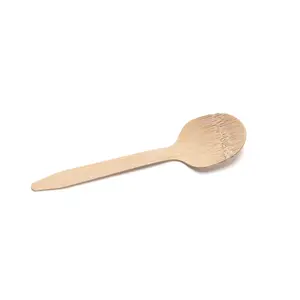 Natural Bamboo Mini Spoon, Food Grade Disposable Dessert Spoon, Ice Cream Yogurt Special Bamboo Spoon, Biodegradable One-Time Utensil