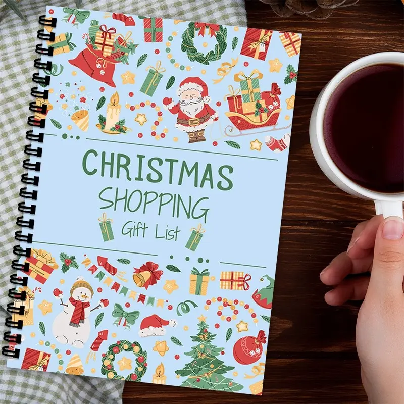 Christmas Planning & Shopping List Planner Book (santa Cover), Holiday Gift Tracker, Family To-Do List, Team Collaboration Page, Portable & Easy to Use