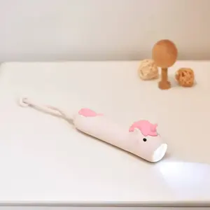 Cute Animal Shape Rechargeable Flashlight, Shark & Crocodile Design with 2-Level Dimming