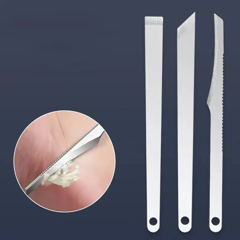 3-piece set of stainless steel foot repair tools: nail clippers, dead skin knives, and foot grinders - Pedicure Tools - the perfect choice for foot care and gift giving, suitable for daily nail repairs and nail salon exclusive use