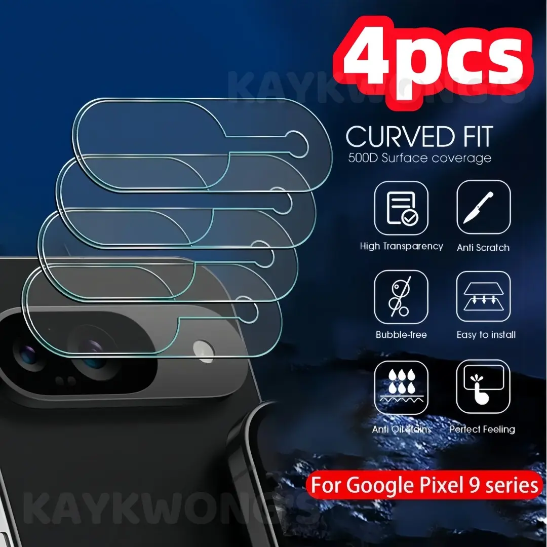 KAYKWONG'S For Google Pixel 6/6a/7/7a/8/8 Pro/8a/9/9 Pro/9 Pro Xl/10/10 Pro/10 Pro XL Screen & Camera Lens Protector, 4-Pack 9h Tempered Glass, Anti-Scratch Full Coverage, Holiday Gift