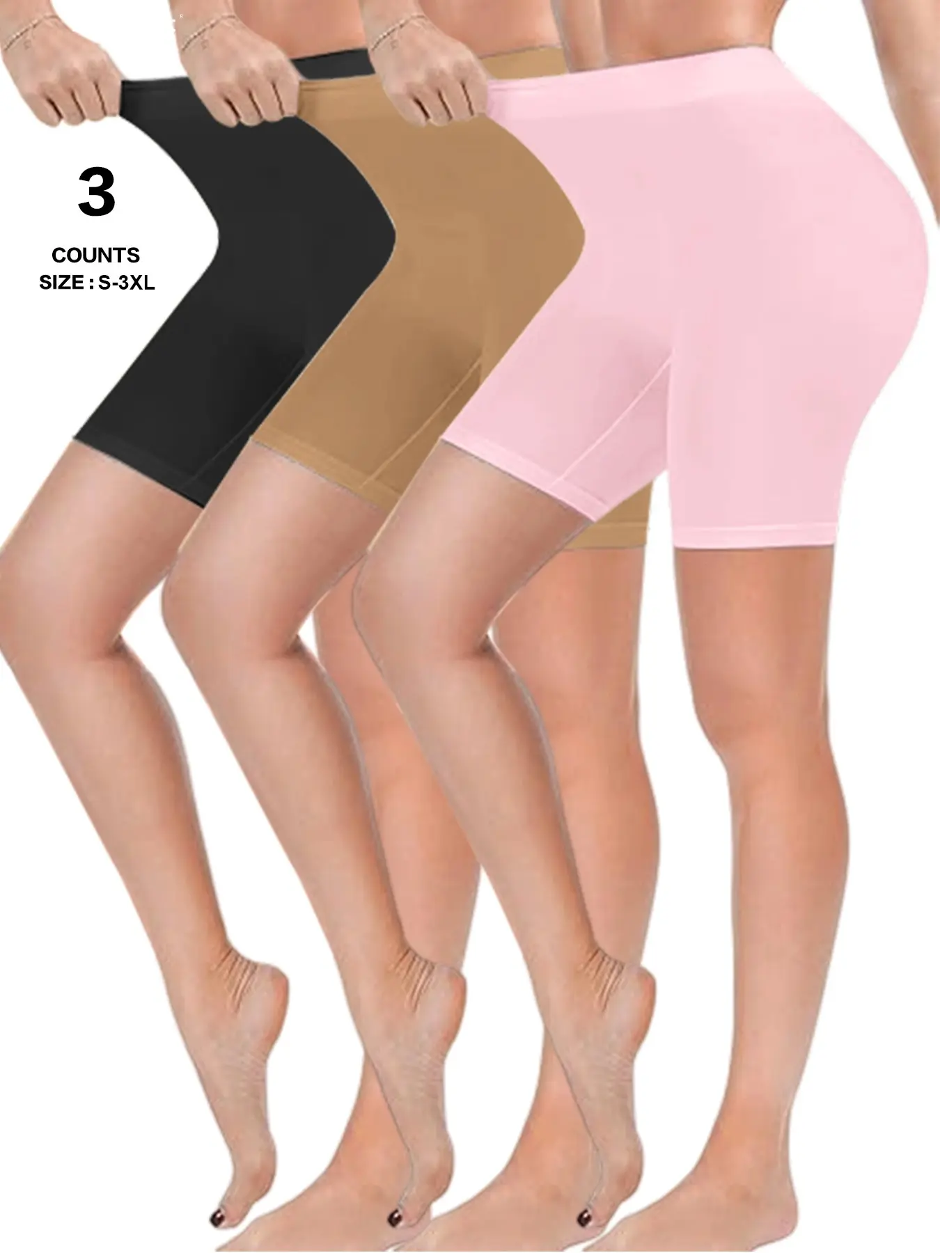 Tiktok Viral Seamless Shapewear Shorts for Women, High Waist Tummy Control, Organic Knit Anti-Chafe, Comfortable All Seasons Loungewear