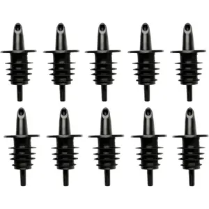 Hawaiian Shaved Ice Syrup Precise Control Bottle Pourers, Professional Pour Spouts for Snow Cone & Drink Flavors (10-Pack)