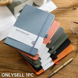 A5 Hard Cover Notebook 200 Pages, 80g Thick Paper, Ink-Resistant, Compatible with Pens and Markers, 14x21cm, 180° Lay Flat, Easy Writing and Journaling
