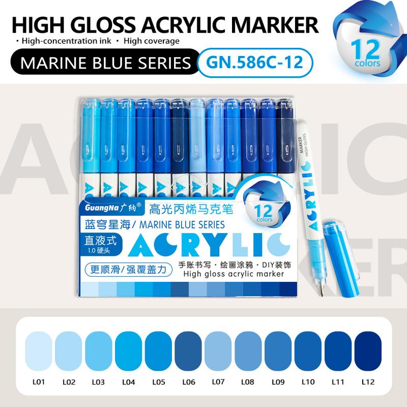 High Gloss Acrylic Markers,1mm Bullet Nib Acrylic Paint Pens Set,Bright Colors,Big Capacity ink,Wide Range of Uses,For Rock Painting, Canvas, Wood, Glass, Ceramic, Fabric, Plastic, Egg, Art Painting Supplies Kit #TOP PICKS