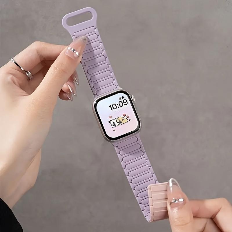 Magnetic Silicone Band – Soft Adjustable Sport Strap for Apple Watch, Secure Fit & Comfortable, Fits 38–49mm