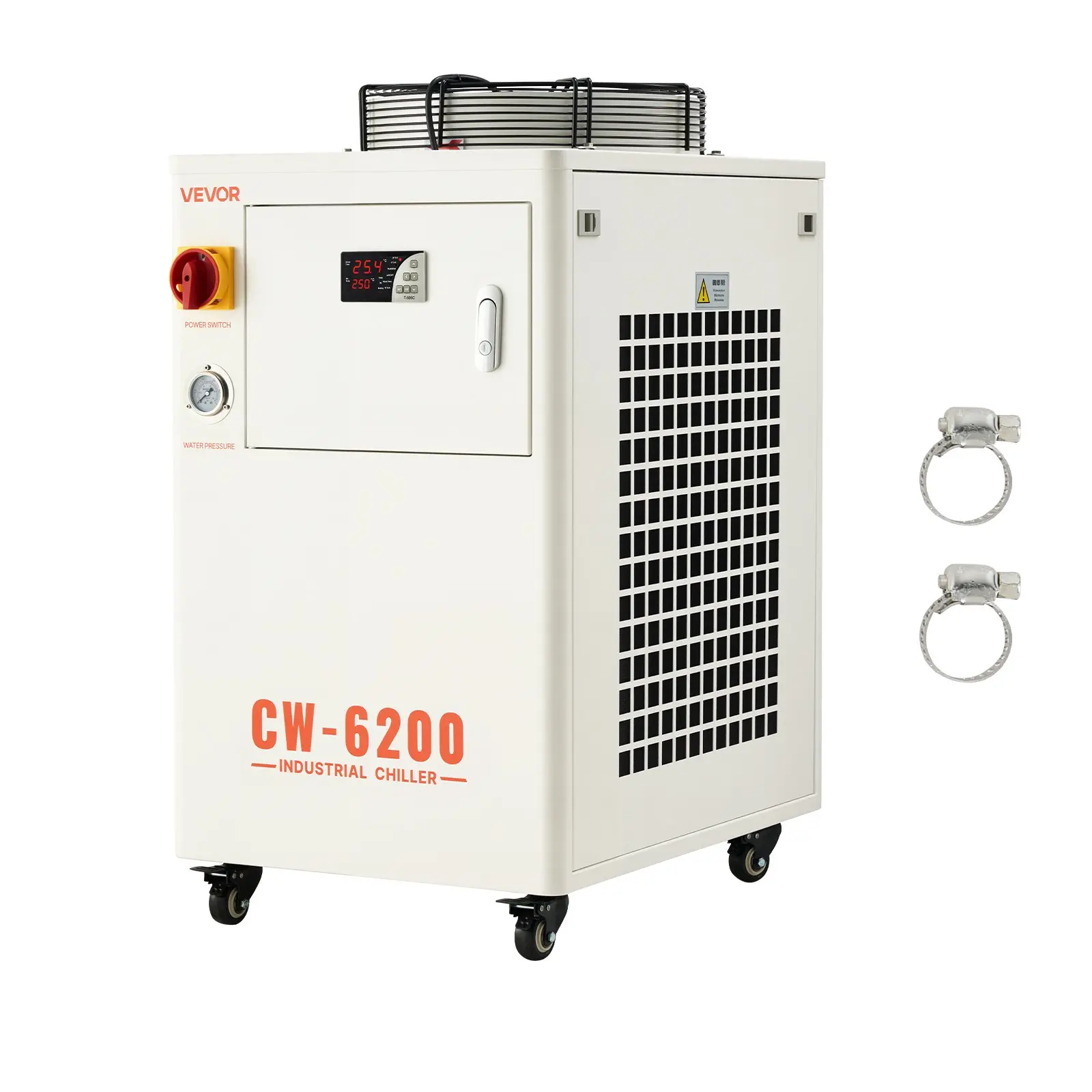 【DealsForYouDays】VEVOR Industrial Water Chiller, 17, 060 BTU/h, Industrial Water Cooler Cooling System with Compressor, 3.96 Gal Tank Capacity, 18.5 GPM Max Flow Rate, for CO2 Laser Tube Engraving Cutting Machine