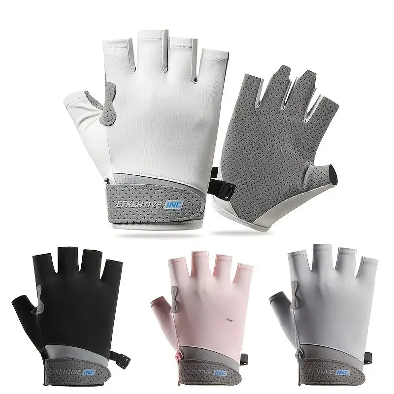 Half Finger Sport Gloves Summer Outdoor Sunscreen Fishing Hiking Driving Gloves Non Slip Grip Touchscreen Cycling Gloves