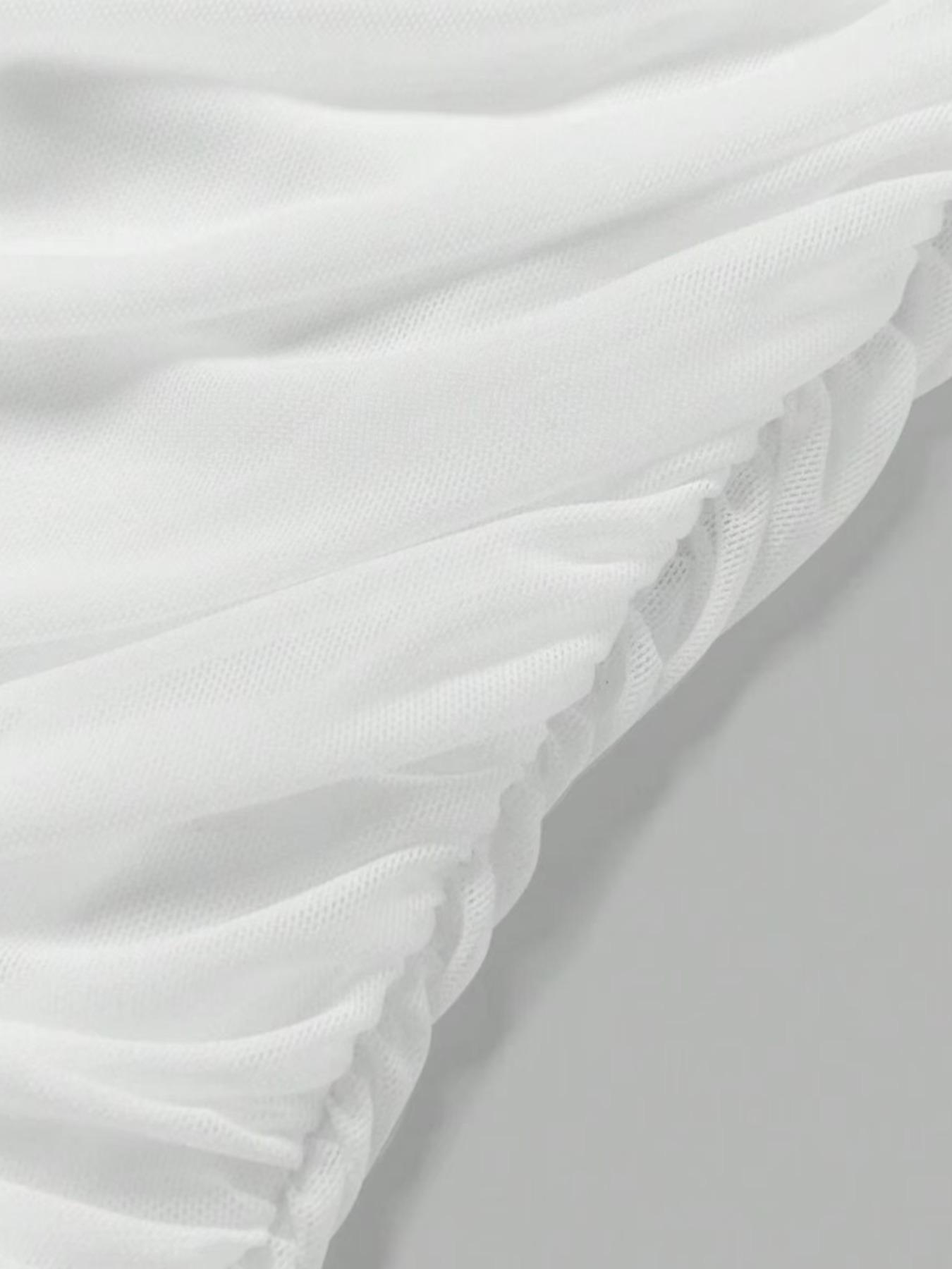 Women's Solid Ruched High Waist Skirt, Fashionable Mini Skirt for Daily Outdoor Wear, Ladies Bottoms for Summer