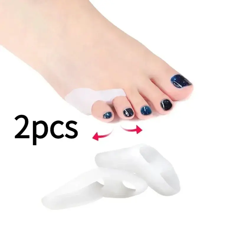 2pcs silicone toe separator finger and foot care protectors gel toe orthopedic hallux valgus corrector