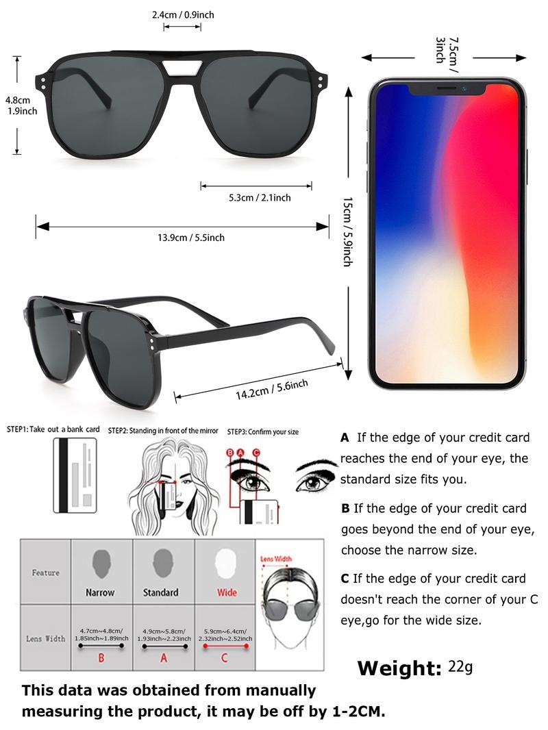 4-pack unisex Y2K fashionable versatile aviator sunglasses, stylish casual sunglasses for daily use, fashionable accessories for outdoor activities Lightweight Polarized Sports Square Vintage Small Oval Women's Glasses Double Bridge Sunglasses Set,summerw