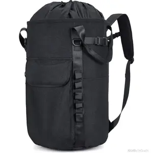 Rope Bag, 35L Tree Climbing Rope Bag, Arborist Equipment Bucket Backpack, Arborist Gear Carrier Bag with Side Pockets, Tough Rock Climbing Backpack, Rock and Tree Climbing GearAB16BoltCraft